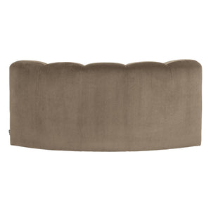 WOOOD Mojo eetbank halfronde hoek rugleuning velvet Khaki
