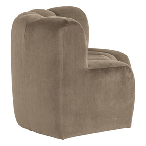 WOOOD Mojo eetbank halfronde hoek rugleuning velvet Khaki