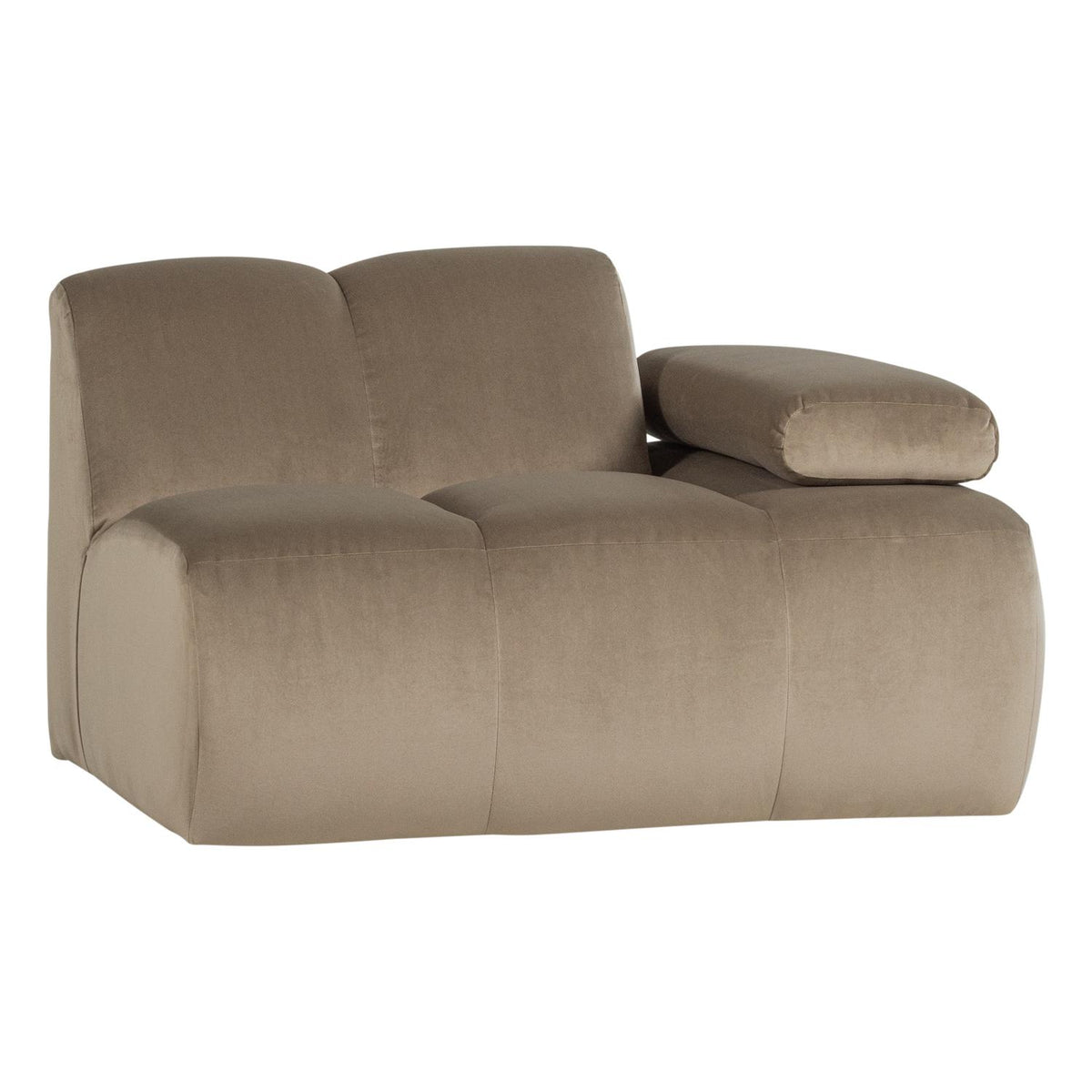 WOOOD Mojo 1-zits bank arm rechts velvet Khaki