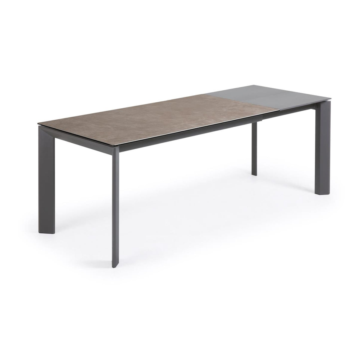 Kave Home Axis eettafel uitschuifbaar 160/220x90 cm Grijs