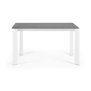 Kave Home Axis eettafel uitschuifbaar 140/200x90 cm Grijs/Wit