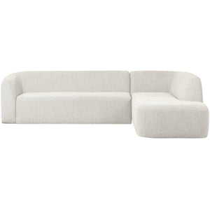 WOOOD Sloping hoekbank rechts Pearl Melange