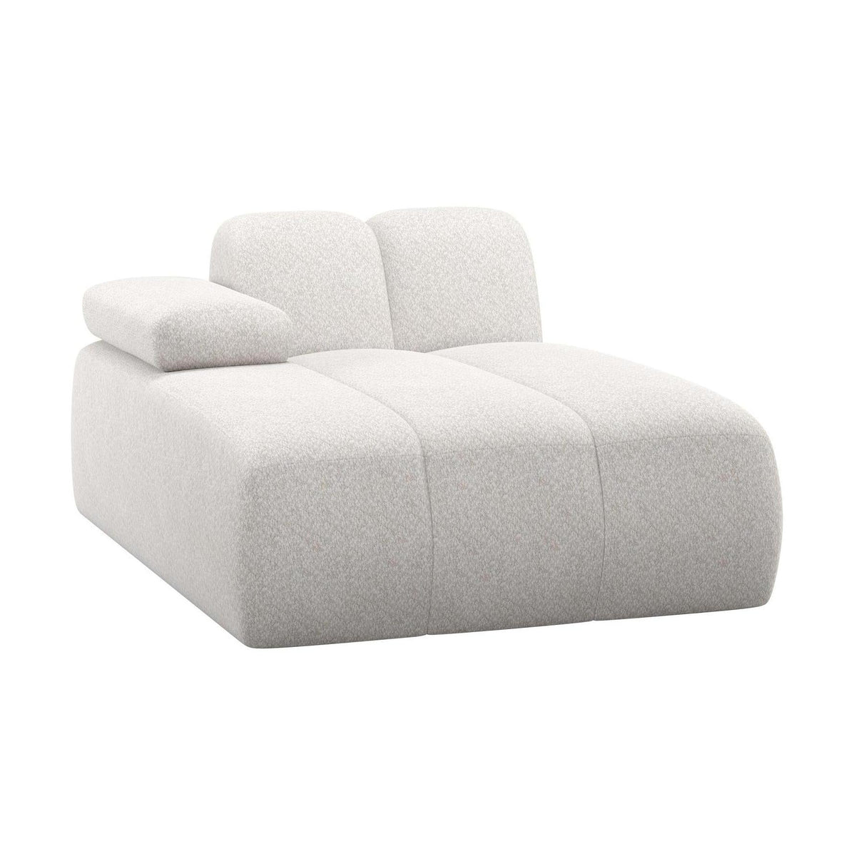 WOOOD Mojo chaise longue bank arm links wollig Ecru