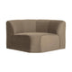 WOOOD Mojo Base bank hoekelement rond velvet Khaki