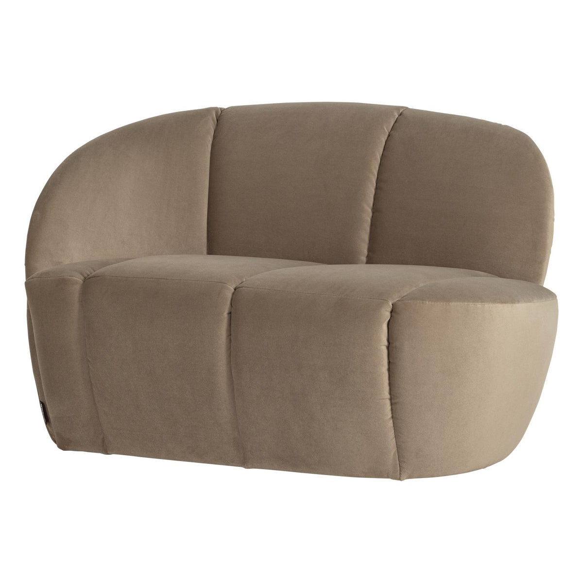 WOOOD Mojo 2-zits bankje links velvet Khaki