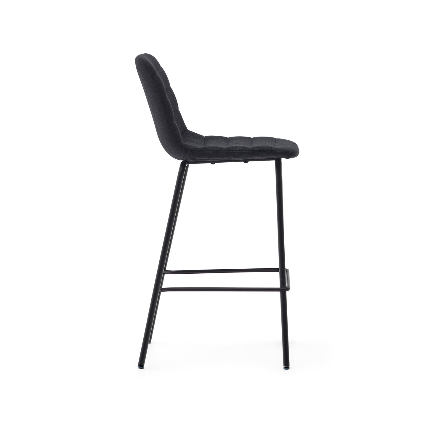 Kave Home Zunilda barkruk H65 chenille Black