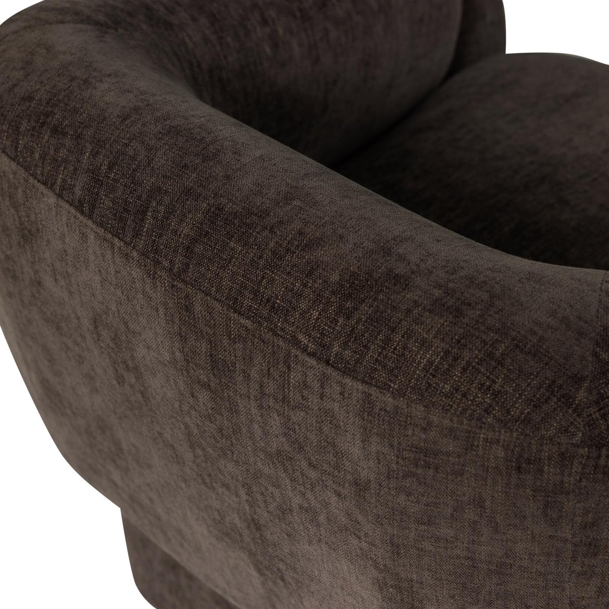 WOOOD Moru fauteuil chenille Donkerbruin