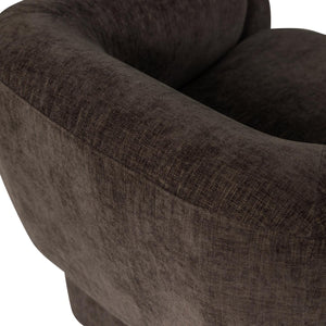 WOOOD Moru fauteuil chenille Donkerbruin