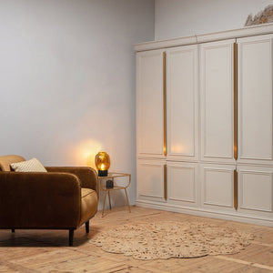 WOOOD Statement fauteuil met arm Velvet Honinggeel