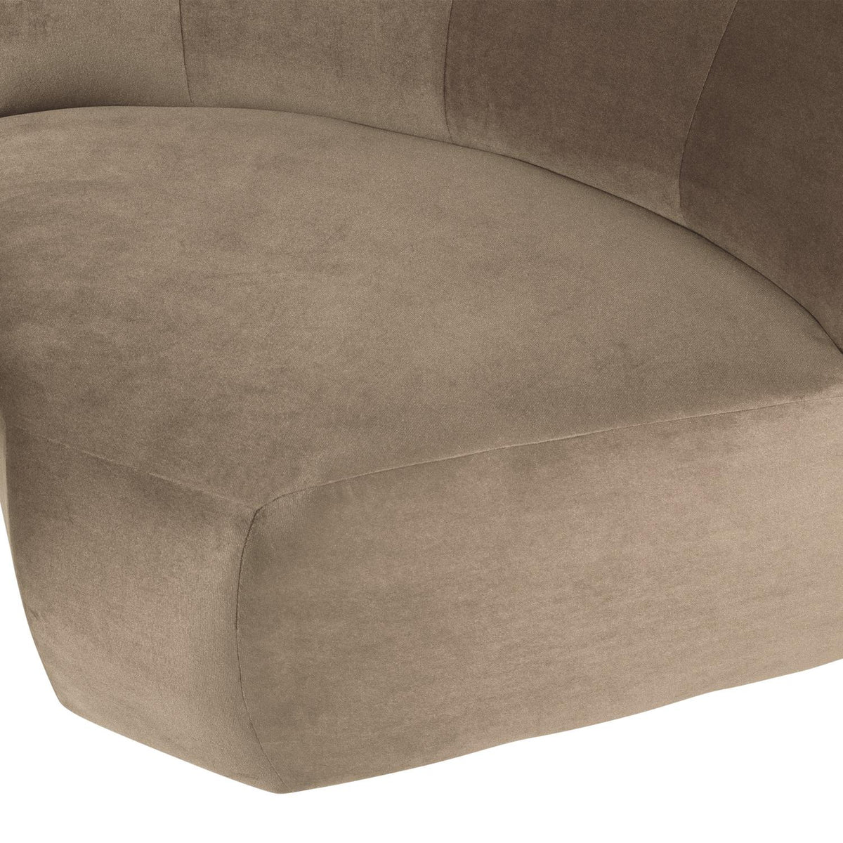 WOOOD Mojo Base bank hoekelement rond velvet Khaki