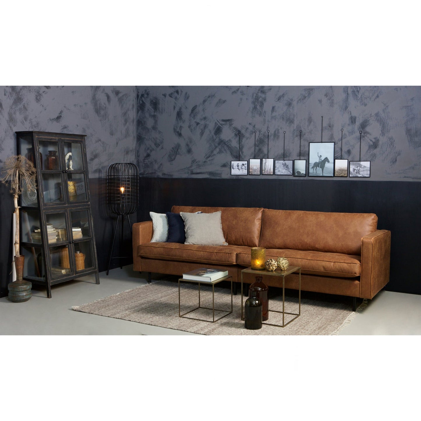 WOOOD Rodeo Classic 3-zits bank eco-leer Cognac
