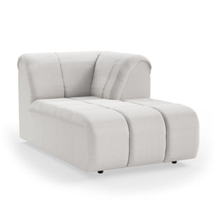 HKliving Wave bank right divan Corduroy Rib Cream