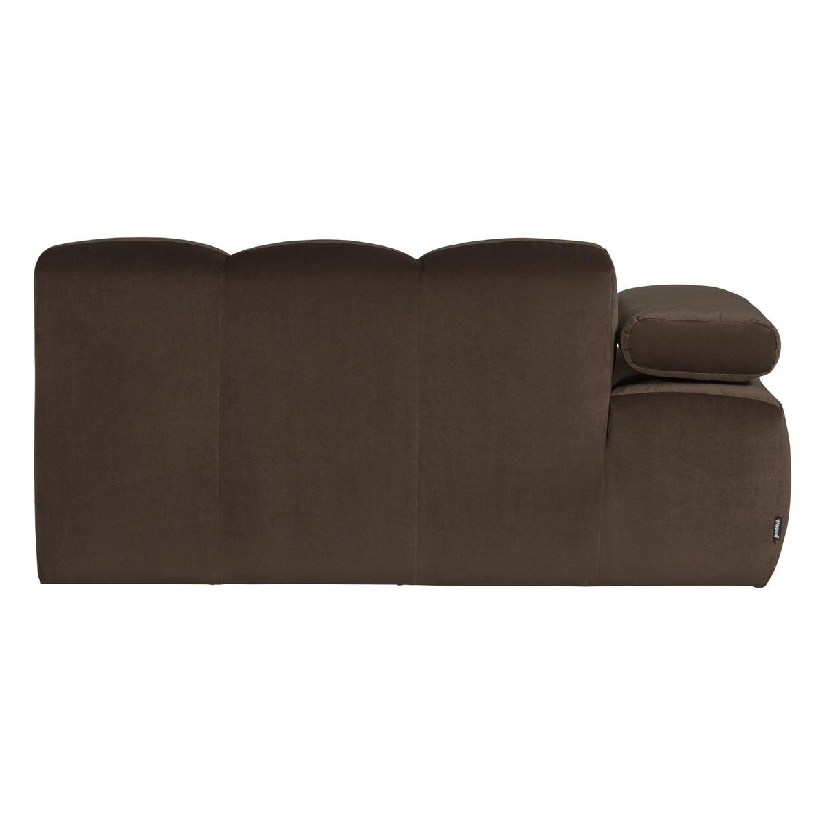 WOOOD Mojo 1,5-zits bank arm links velvet Bruin