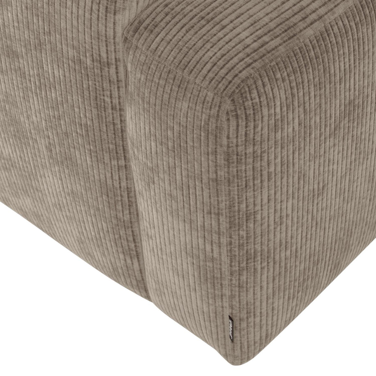 WOOOD Mojo Base 1-zits bank arm links rib Donkerzand