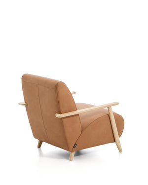 Kave Home Meghan fauteuil Bruin/Licht bruin