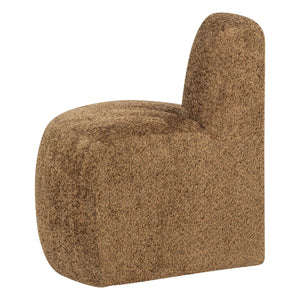 WOOOD Mojo Base eetbank hoek rond rugleuning wollig Honinggeel