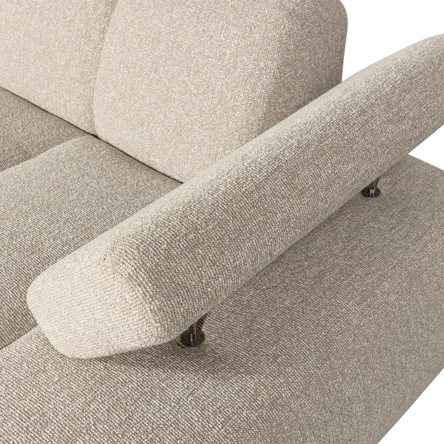 WOOOD Mojo chaise longue bank arm rechts bouclé Beige Melange