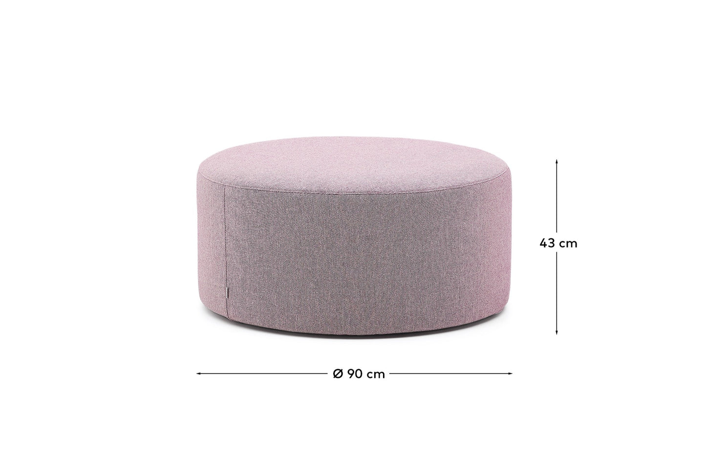 Kave Home Kaeli poef Ø90 cm bouclé Purple