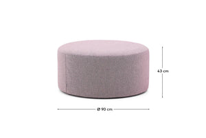 Kave Home Kaeli poef Ø90 cm bouclé Purple