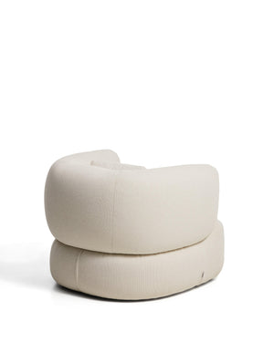 Kave Home Martina swivel fauteuil chenille Ecru