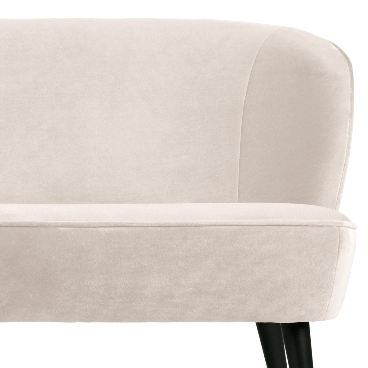 WOOOD Sara bankje velvet Off-White