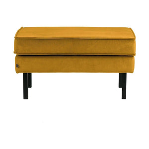 WOOOD Rodeo hocker velvet Okergeel