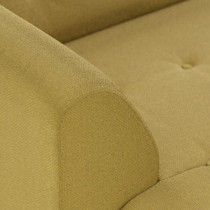 HKliving Vint bank left divan Linen Burnt Ochre