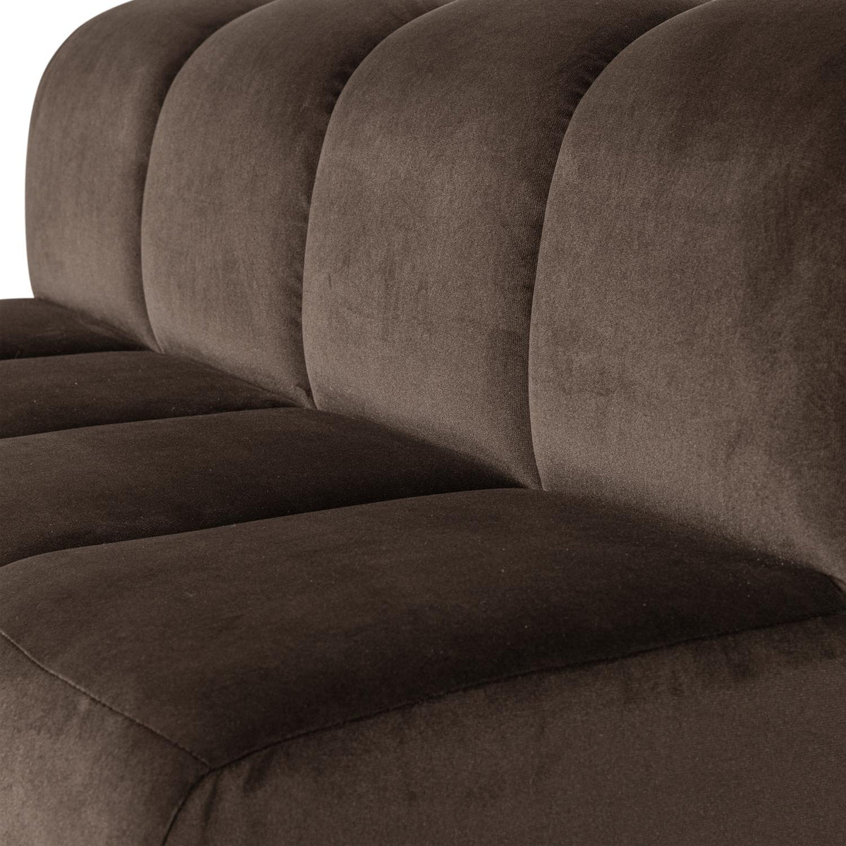 WOOOD Mojo eetbank 164 cm met rugleuning velvet Bruin