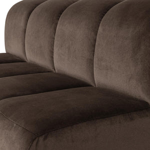 WOOOD Mojo eetbank 164 cm met rugleuning velvet Bruin