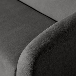WOOOD Sloping 3-zits bank Grijs/Zwart Melange
