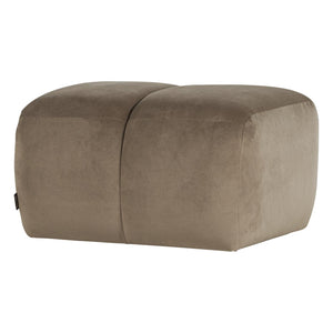 WOOOD Mojo poef velvet Khaki
