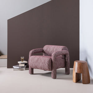 WOOOD Lenny fauteuil dessin Bordeauxrood