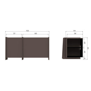 WOOOD Brock tv-meubel 102 cm Middenbruin