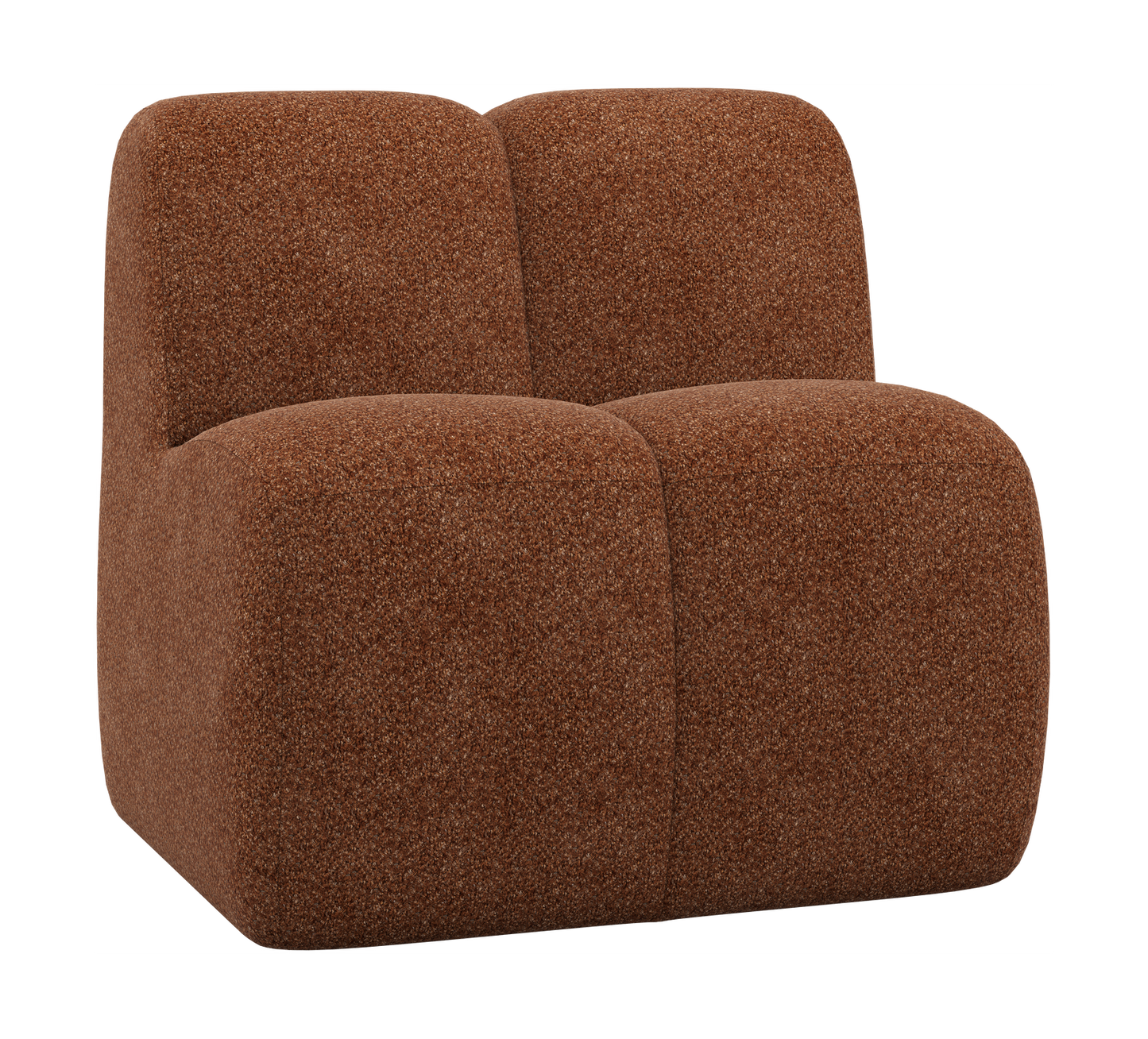 WOOOD Mojo eetbank 84 cm met rugleuning Wollig Roestbruin