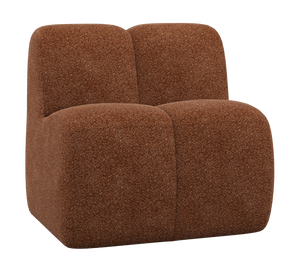 WOOOD Mojo eetbank 84 cm met rugleuning Wollig Roestbruin