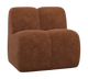 WOOOD Mojo eetbank 84 cm met rugleuning Wollig Roestbruin