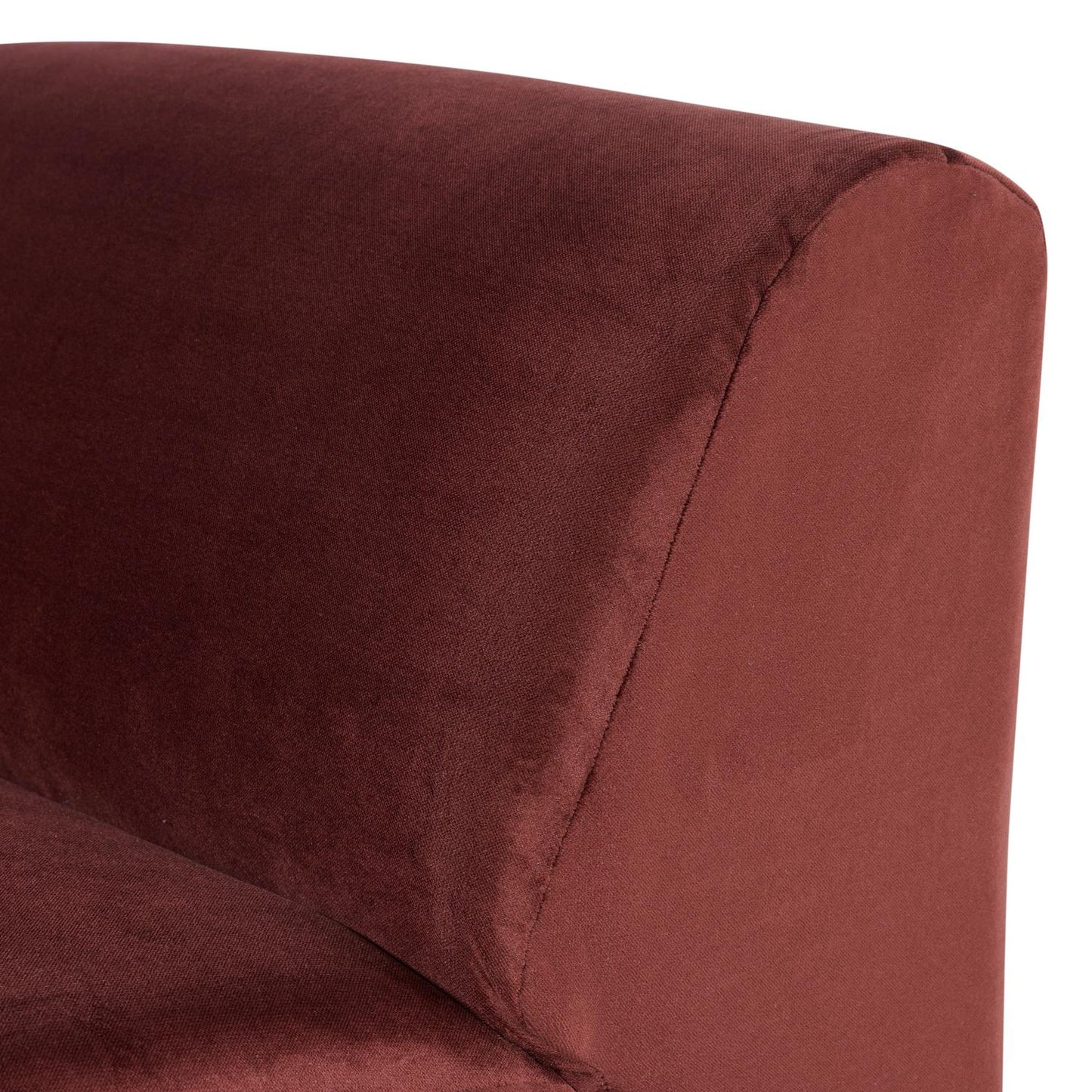 WOOOD Mojo Base 1-zits bank velvet Kastanjebruin