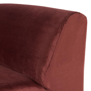 WOOOD Mojo Base 1-zits bank velvet Kastanjebruin