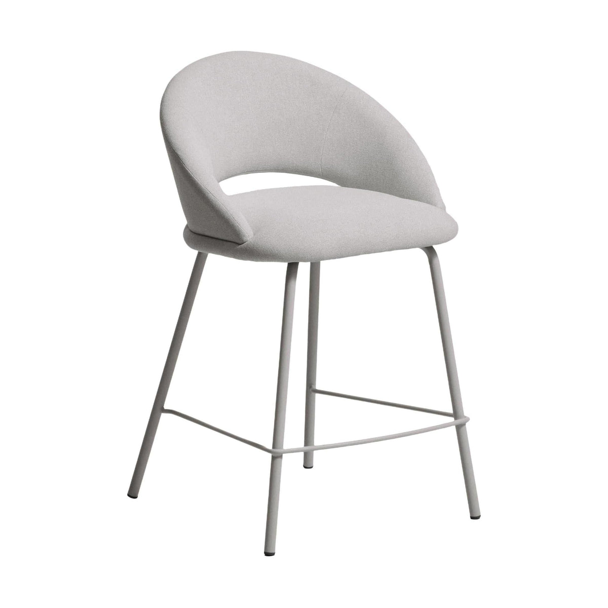 Kave Home Bonali barkruk H65 chenille Grey