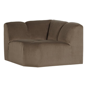 WOOOD Mojo bank hoekelement recht velvet Taupe