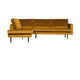 WOOOD Rodeo hoekbank links velvet Okergeel