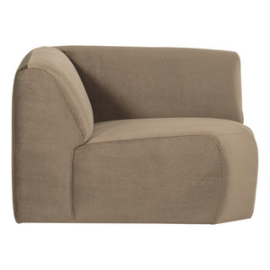 WOOOD Mojo Base bank hoekelement recht velvet Khaki