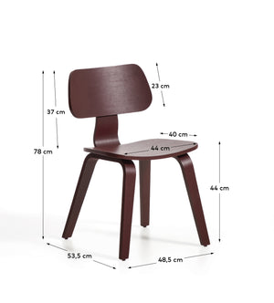 Kave Home Gena eetkamerstoel Bordeaux