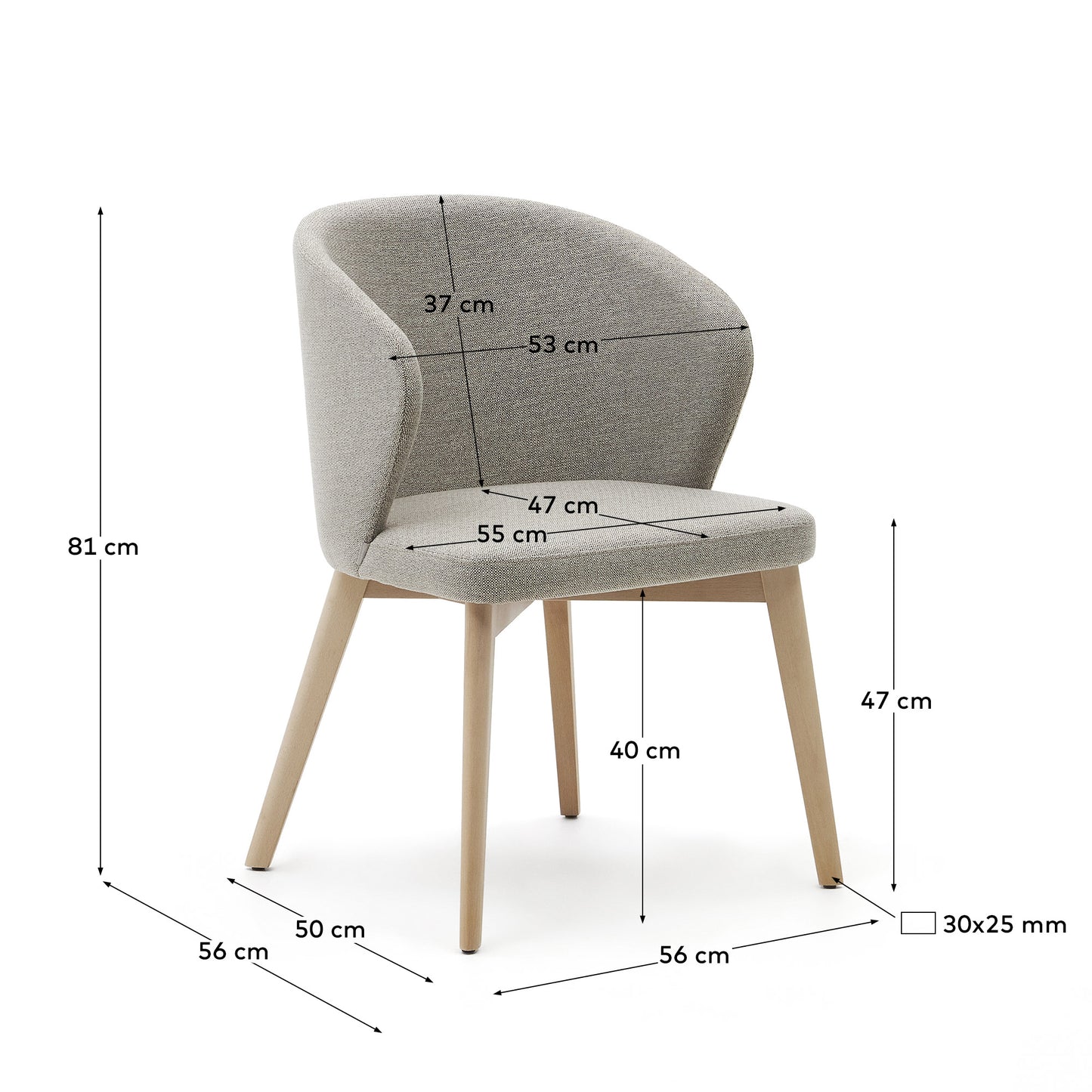 Kave Home Darice eetkamerstoel Bown Natural