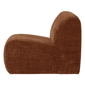 WOOOD Mojo Base 1-zits bank rib Roestbruin