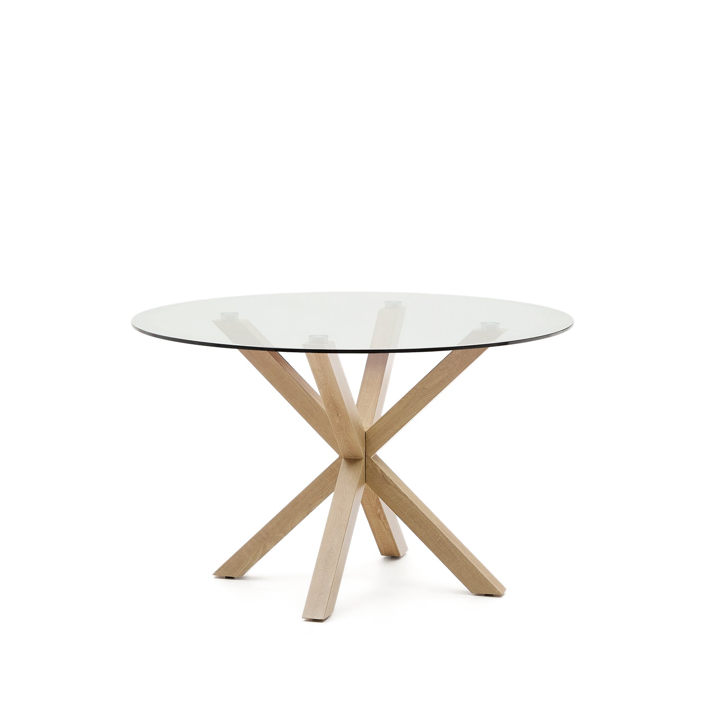 Kave Home Argo eettafel rond Ø119 cm Clear/Natural