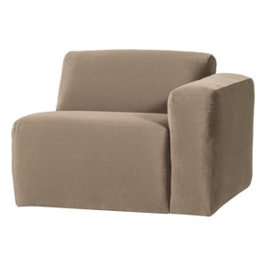 WOOOD Mojo Base 1-zits bank arm rechts velvet Khaki