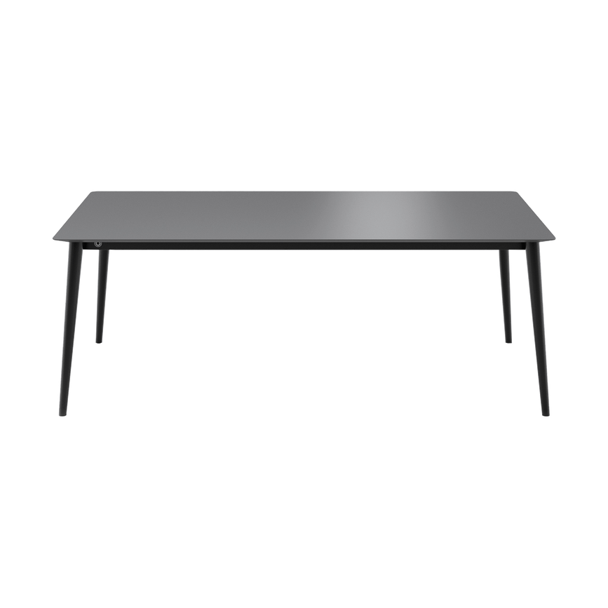 Mobitec Terra T0300 eettafel 240x100 cm keramiek Nero poot zwart