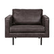 WOOOD Rodeo fauteuil eco-leer Zwart