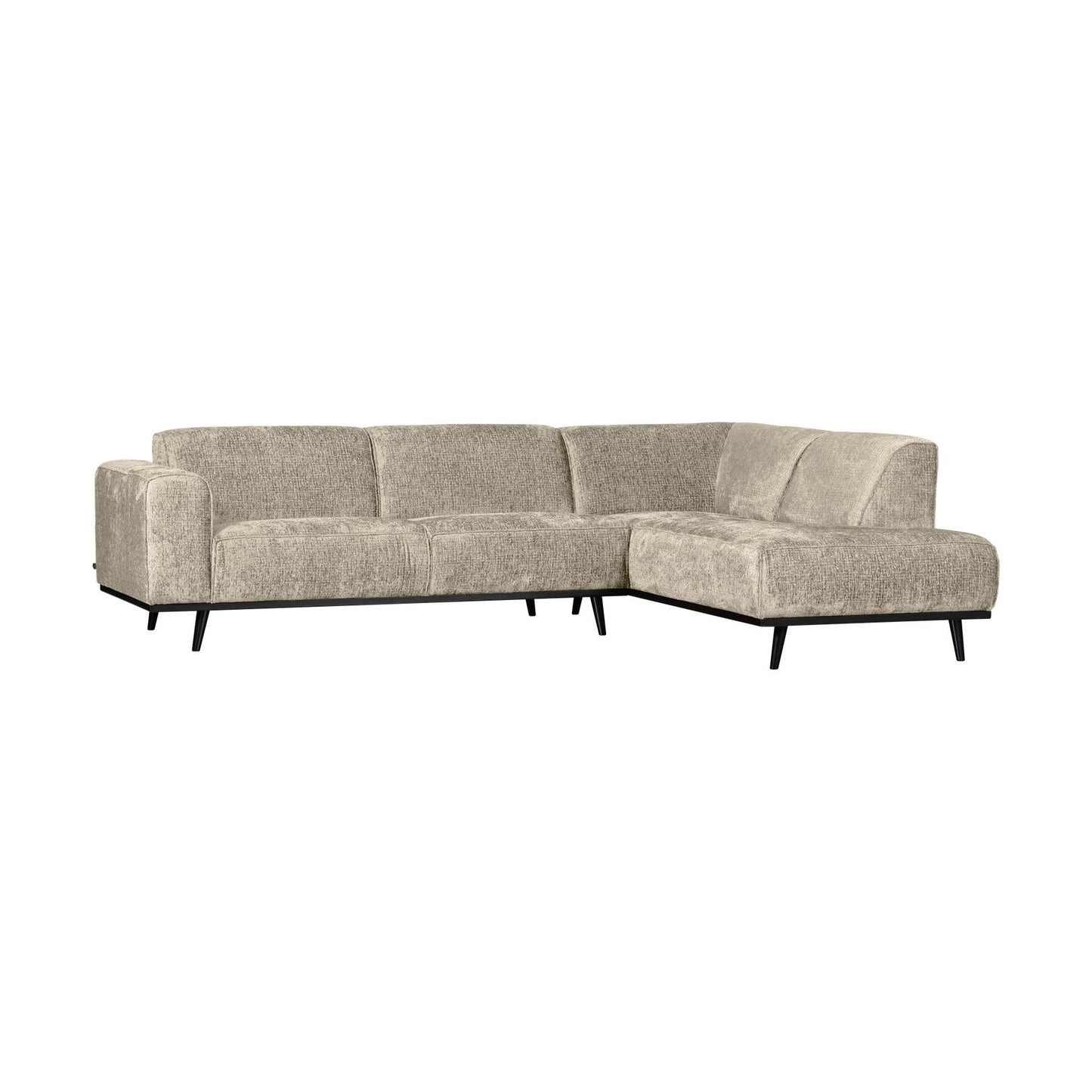 WOOOD Statement hoekbank rechts Structure Velvet Wheatfield